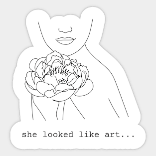 She looked like art minimalist Sticker